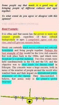 IELTS Writing Task 2 Sample - IELTS Simon- "Music" #ielts #ieltswriting