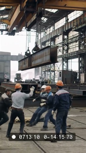 workers panicked as iron beams flew #welder #accident #shortvideo
