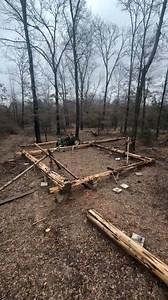 4.9K views · 48 reactions | Building a Massive Log Cabin by Hand Part 8! We start on the second layer lifting the logs even higher! #logcabin #cabin #handtools #Outdoors #rdr2 #countrytactical #bushcraft #cabinlife #lumberjacks | Happylife Bushcraft | Facebook