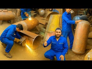 Air Compressors Tank Manufacturing by Metal Sheet | Factory Mass Production