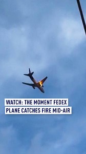 43K views · 97 reactions | On Saturday, February 28, flames were seen shooting out of a FedEx cargo plane's engine as it made its way to Newark Liberty International Airport. Two separate videos circulating on social media show the fire briefly engulfing one of the plane's engines. The Boeing 767, which had just taken off from Newark en route to Indianapolis, struck a bird mid-flight, causing damage to its engine. #boeing #fedex #newark #plane #fire #viral | CGTNEurope | Facebook