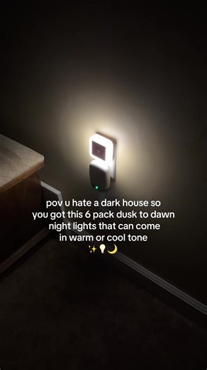Fantastic night lights that change brightness depending on the amount of light in the room. #nightlight #lightingideas #tiktokshopfind #tiktokshoploveatfirstfind #dusktodawnlights