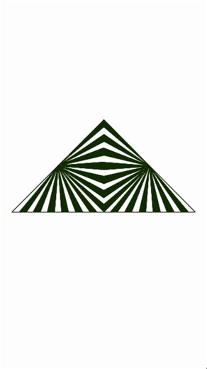 op art geometric triangle with a 3D optical illusion