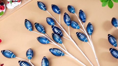 6 Pcs Cowboys Football Picks Decoration Christmas Tree Picks Team Friendship Football Table Toppers Decorative Sticks for Sports Game Day Dallas Fan Cowboys Party Birthday Vase Filler Craft Wreath