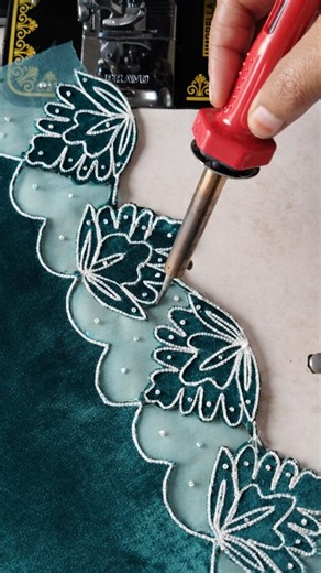 Stitching Vibes on Instagram: "Beautiful Cutwork Suit Border Design | Hand Made Cutting Work for Dress | Stylish Border Idea Is video mein humne ek bahut hi khubsurat suit border cutwork design ready karke dikhaya hai. Yeh design kurti, trouser, dupatta aur dress border par easily use kiya ja sakta hai. Agar aap tailor ho, stitching lover ho ya apne kapdon ko stylish look dena chahte ho – to yeh cutwork design aapke liye perfect hai. Fabric: Cotton / Organza Technique: Cutwork + Hand Stitching U