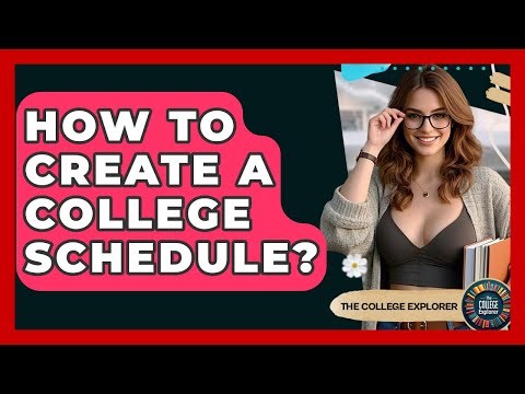 How To Create A College Schedule? - The College Explorer