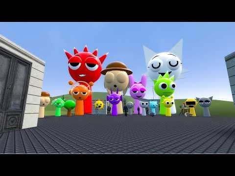 DESTROY ALL SPRUNKI FAMILY WITH A THUNDER KICK IN GARRY’S MOD SANDBOX 💥🔥