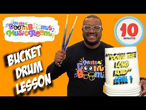 🥁 Bucket Drumming for Kids with Mister Boom Boom | Easy Beginner Beat + Song “Down the Long Road” 🎶