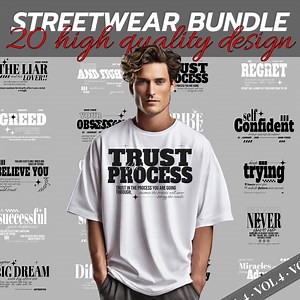 Typography Streetwear Designs | Typography | Typography Designs | Streetwear Shirt | Graphics Shirt | DTF | DTG | Designs Bundle | T-shirt - Etsy