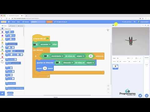 B3.2.2.1 Example of using video in Scratch 3.0: Moving objects with your hand