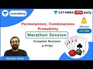 Complete Probability Permutations Combinations | Marathon | Quantitative Ability | CAT4MBA | Ronak S