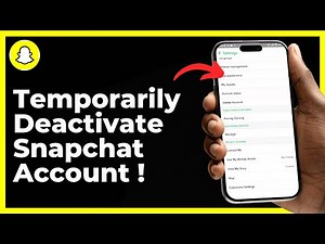 How To Temporarily Deactivate Snapchat Account !