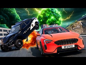 Alien Orb ATTACKS City & SMASHES Cars in BeamNG Drive Mods!