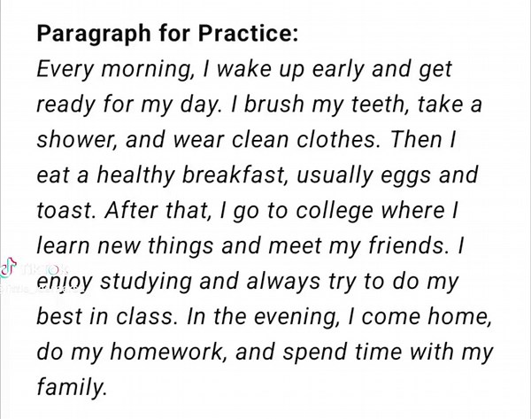 Short Paragraphs for English Reading Practice