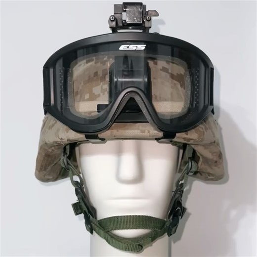 IRAQ WAR HELMETS on Instagram: "Extra Large 1st gen. Lightweight USMC helmet with 2003’s Norotos Rhino and ESS goggles. 2nd battle of Fallujah setup (second-half of 2004)."