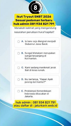 BOCORAN SOAL SNBT UTBK 2026 LENGKAP TRYOUT #snbt #unhan #skd #profilingasn