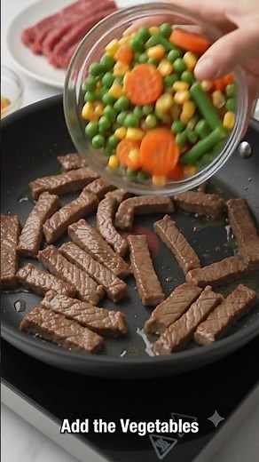 🥩 5-Ingredient Honey Garlic Beef Stir-Fry #easyrecipe #stirfry #recipe