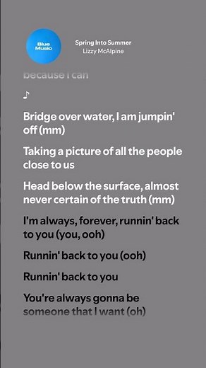 Spring Into Summer - Lizzy McAlpine (Lyrics)