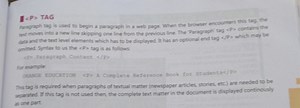 TAGFaragraph tag is used to begin a paragraph in a web page. W... | Filo