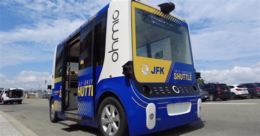 Get a closer look at JFK Airport's self-driving shuttles