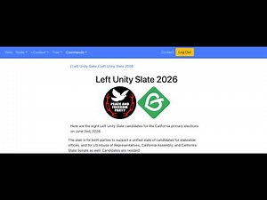 Introduction to the New Left Unity Slate Web Site