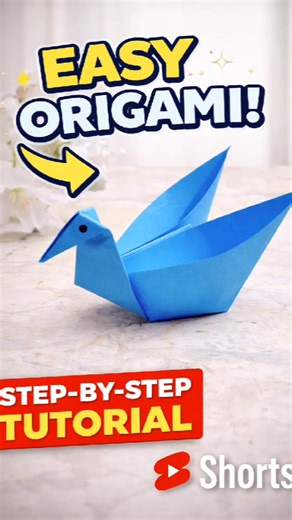 Easy Origami Duck 🦆 | Step-by-Step Tutorial #shorts