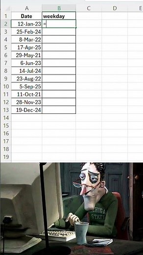 how to Insert Weekdays in Excel