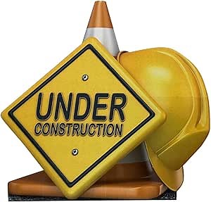 Cardboard People Under Construction Sign Life Size Cardboard Cutout Standup