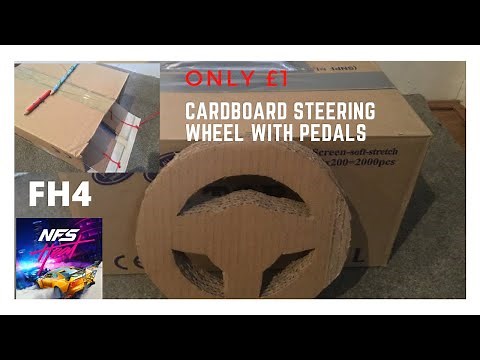 How I made a £1 CARDBOARD STEERING WHEEL and PEDALS that works for ANY CONSOLE!