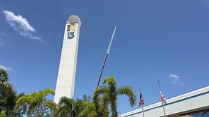 Exciting day at FOX 13 News - Tampa Bay as the dome was placed back on SkyTower radar after upgrades to the latest state of the art dish and pedestal which will increase the accuracy even more! | FOX 13's Jim Weber