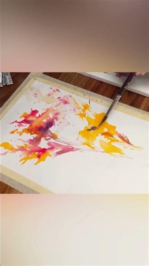 Abstract watercolor in motion #shorts #abstractart #watercolor