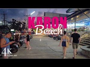 【4K❌❌❌】Phuket 2023 Karon Beach - Evening Sunset Walking Tour 🇹🇭