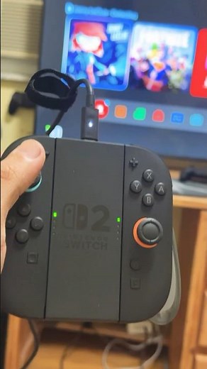 Nintendo Switch 2 Charging Grip, in Use - Charging with Laptop USB-C Plug - NS2
