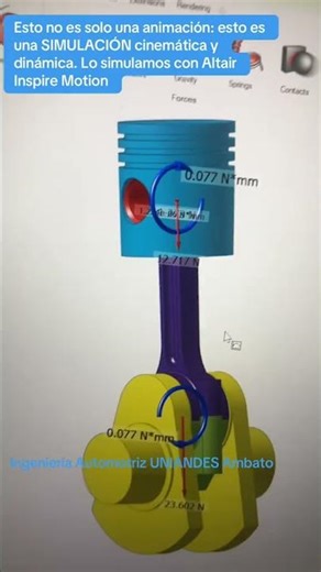Dynamic simulation of a computational engine with Altair Inspire Motion
