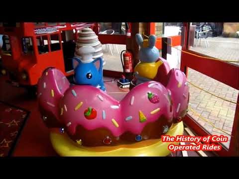 2010s Feng Yung Cheng Coin Operated Carousel Kiddie Ride - Sweet Donut