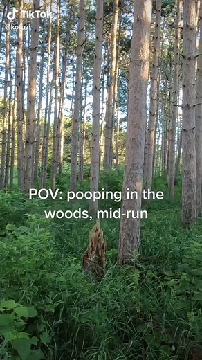 POV: Pooping in the Woods Mid-Run