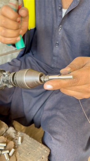 Simple Steel Wire Spring Made on Drill Machine | Handmade Workshop Skill #shorts