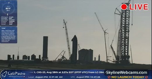 【LIVE】 Webcam Texas - SpaceX Starship Launch Facility | SkylineWebcams