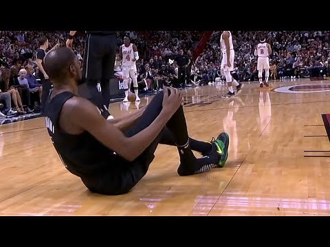 Kevin Durant goes down with apparent knee injury after colliding with Jimmy Butler | NBA on ESPN
