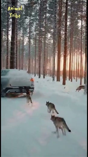 Chased by wolves, the woman's feet were still outside #shorts #animals