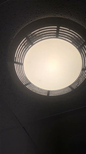 Weak NuTone Round exhaust fan with light (Music playing in the background)