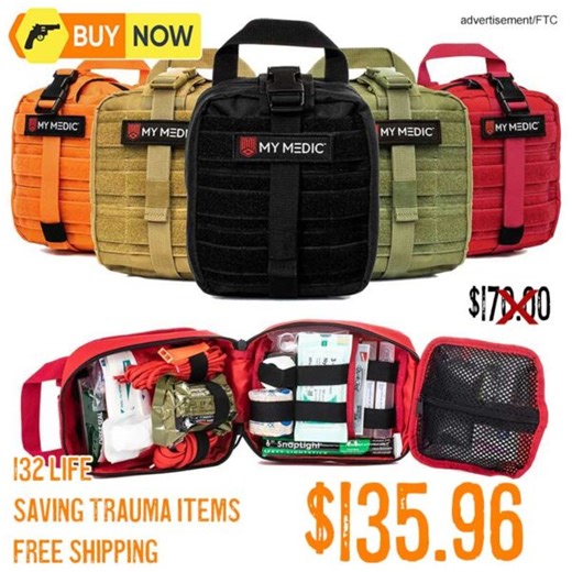 MyMedic Has 20% OFF the MyFAK MEDPACK First Aid Kit  …just $135.96 FREE S&H
