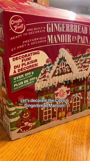 Building a gingerbread house and become a new tradition for my little family of three. This gingerbread mansion kit from Costco for $15.99 tax makes it so fun and easy for us! We didn’t follow the instruction exactly (and you don’t need to!) and we snacks on the candies and extra pieces we didn’t use. #gingerbreadhouse #costco #fun #happyholidays #merrychristmas #decorating #gingerbread #icing #candy #toddler #inexpensive