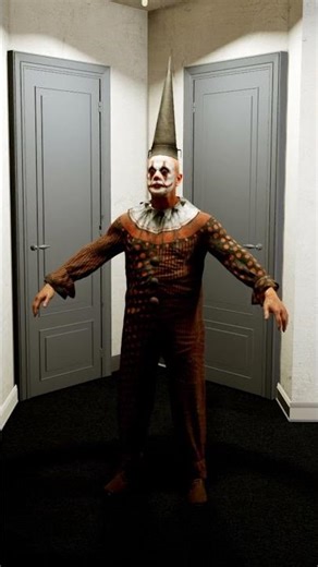 Funny clown #creepy #clowm #3d #character #horror #unrealengine #unity #games #scary #animation