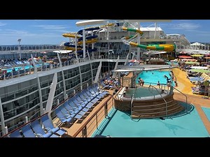 Top Deck Royal Caribbean Symphony of the Seas so many pools and so much space