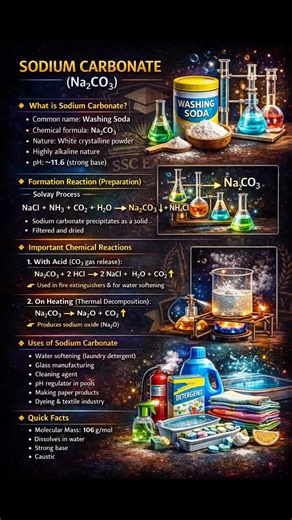 SSC Easy on Instagram: "sodium carbonate #gk #science #chemistry #trending #viral"