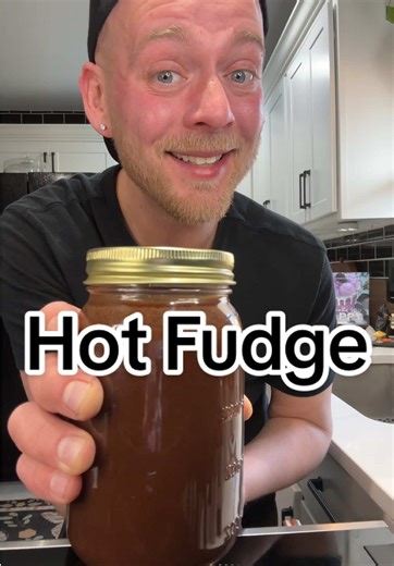 Homemade Hot Fudge topping is better than store bought 😁 #homemadehotfudgetopping #hotfudge #hot #fudge #chocolatesauce Why buy it when you can make it. Hot Fudge 1 C. Heavy Cream 1/2 C. Sugar 1/4 C. Cocoa Powder 2 TBS. Butter 1/2 C. Chocolate Chips (I used dark) Salt (just a pinch) 1 tsp. Vanilla 1 TBS. Corn Syrup (optional) In a saucepan mix together cream, sugar, and cocoa powder; heat over medium heat until bubbles form but not boiling. Once bubbles form and steamy turn off the heat and whi