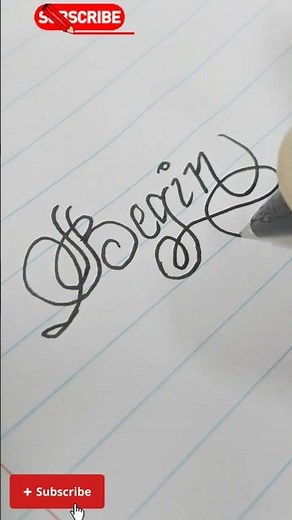 Begin ✨ in Super Cute Handwriting Style #viral #beginners #writing