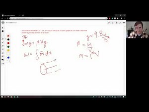 Calculating work for cylindrical tank