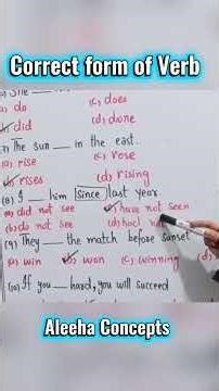 Correct Form of Verb MCQs Full Lesson | English Grammar Practice